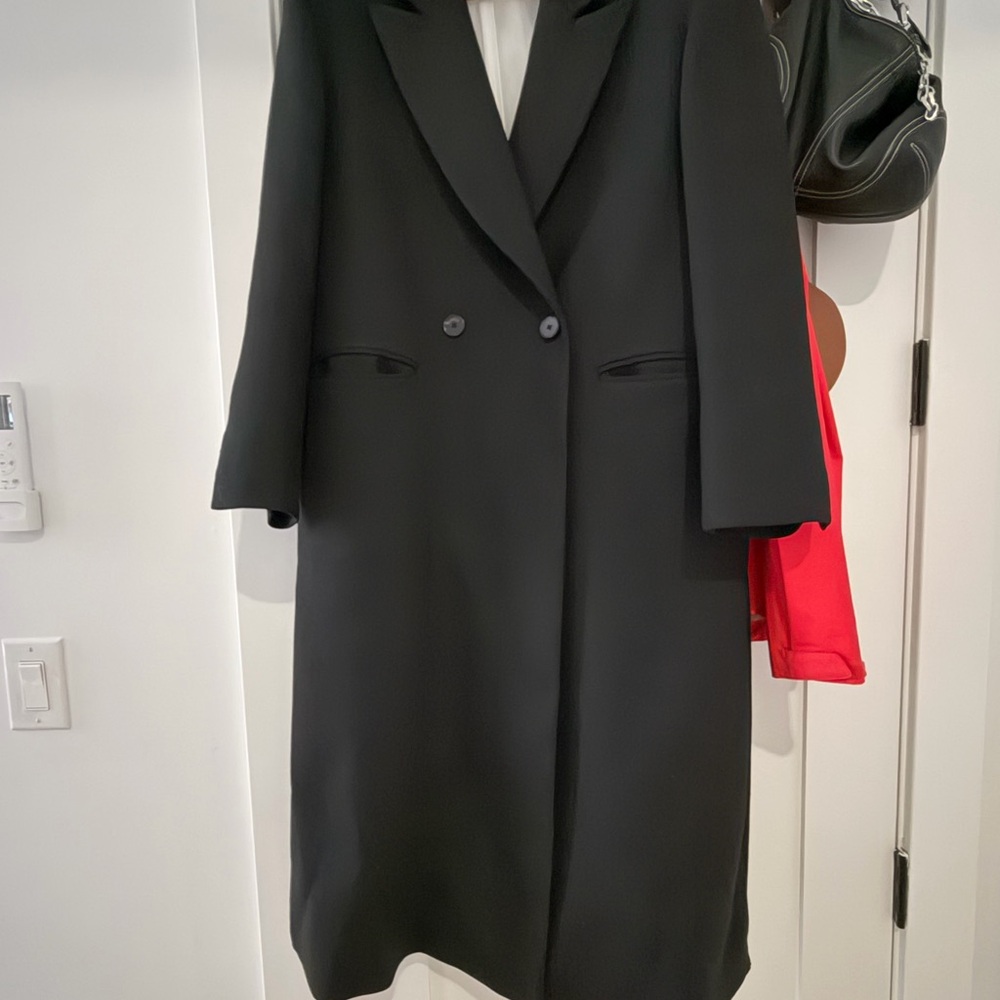 Sandro Black double breasted Wool Coat